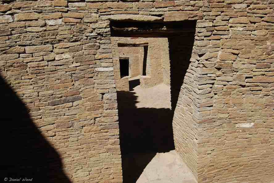 Labyrinth of rooms at Pueblo Bonito